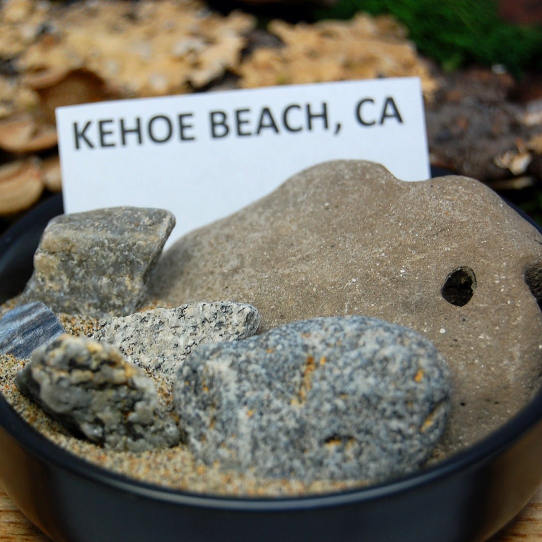 KEHOE BEACH REDWOOD | Men's Kehoe Beach Sand, CA Redwood & Titanium Wedding Ring - Minter and Richter Designs