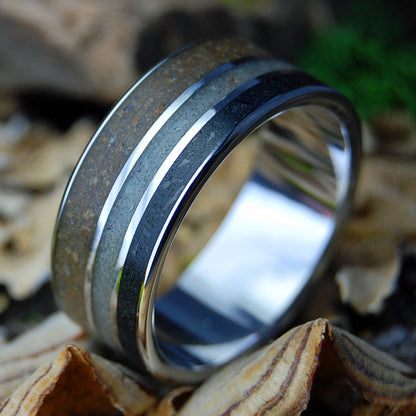KEYSTONE STATE | Men's PA Coal, PA Deer, PA Shale & Inox Steel Wedding Ring - Minter and Richter Designs