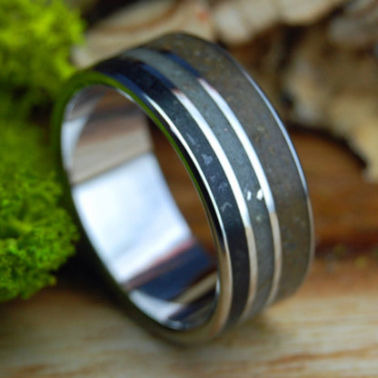 KEYSTONE STATE | Men's PA Coal, PA Deer, PA Shale & Inox Steel Wedding Ring - Minter and Richter Designs