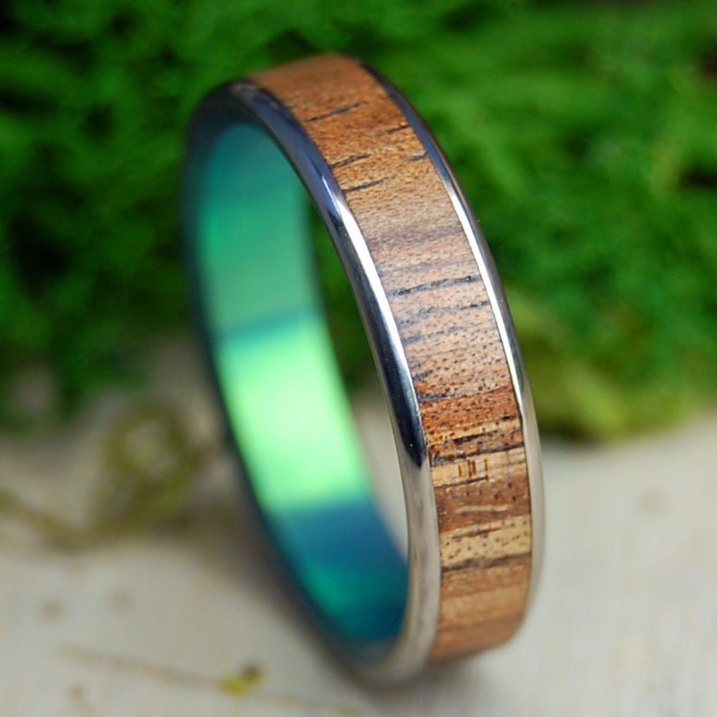 Koa Green | Men's Koa Wood & Titanium Wedding Ring - Minter and Richter Designs