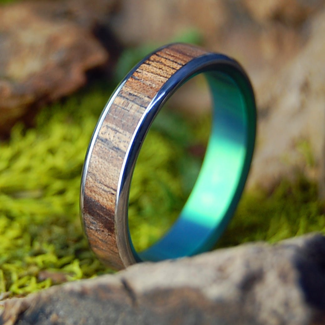 Koa Green | Men's Koa Wood & Titanium Wedding Ring - Minter and Richter Designs