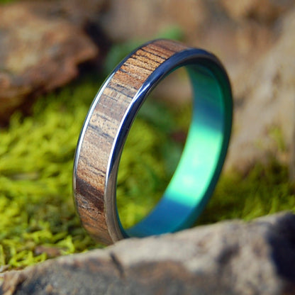 Koa Green | Men's Koa Wood & Titanium Wedding Ring - Minter and Richter Designs