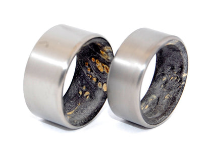 Kore | Black Box Elder Wood - Wooden Wedding Rings - Minter and Richter Designs