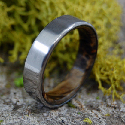 Kore II | Size 10 At 5.6mm | CA Buckeye Wood | Unique Wedding Band | On Sale - Minter and Richter Designs