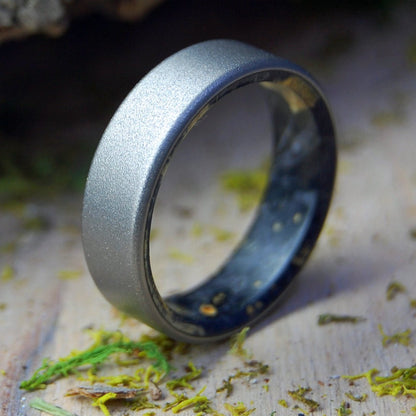 Kore | Size 10.5 At 6.4mm | Black Box Elder Wood | Unique Wedding Band | On Sale - Minter and Richter Designs