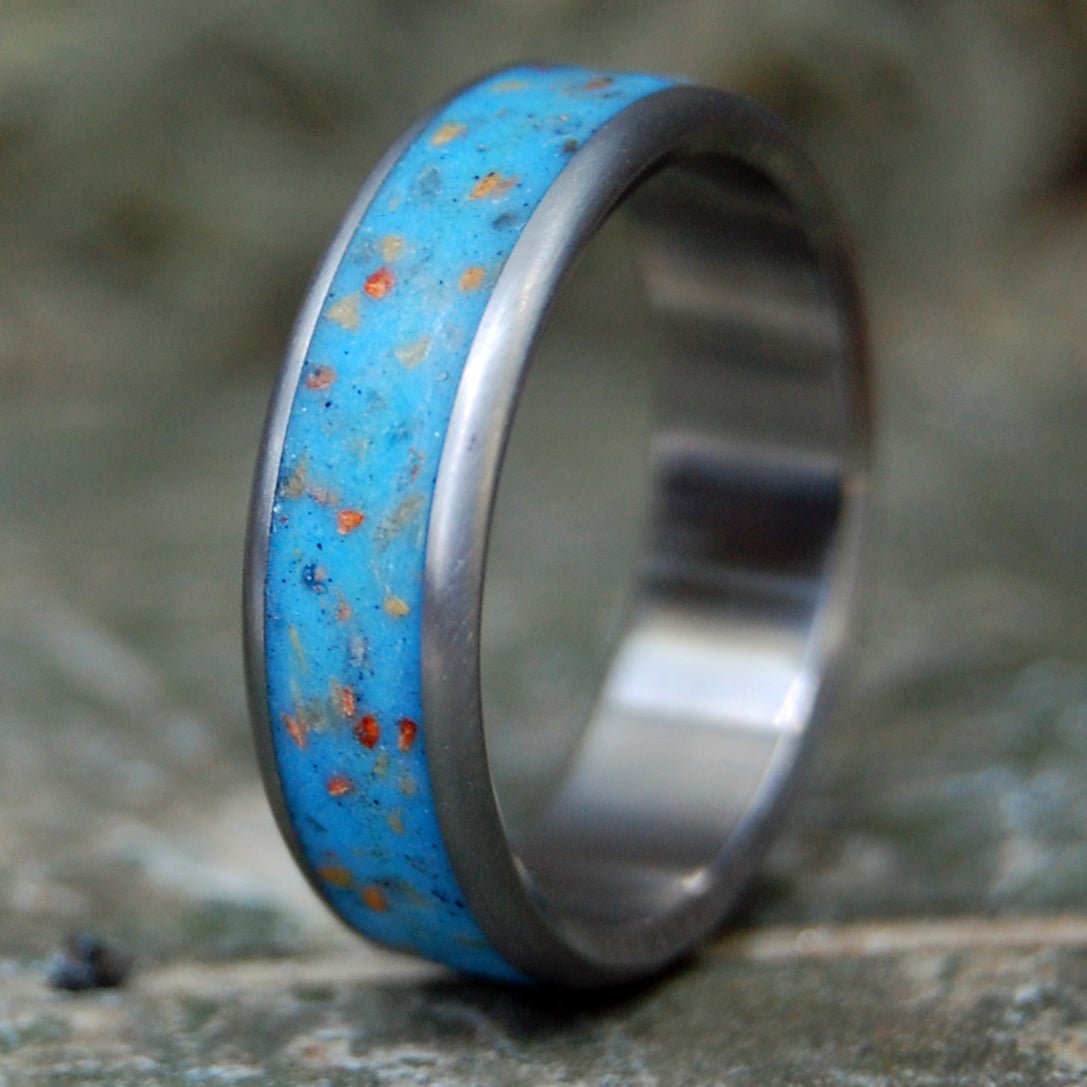 LOVE, BRIGHTON | Men's or Women's Brighton Beach Sand & Titanium Wedding Ring - Minter and Richter Designs