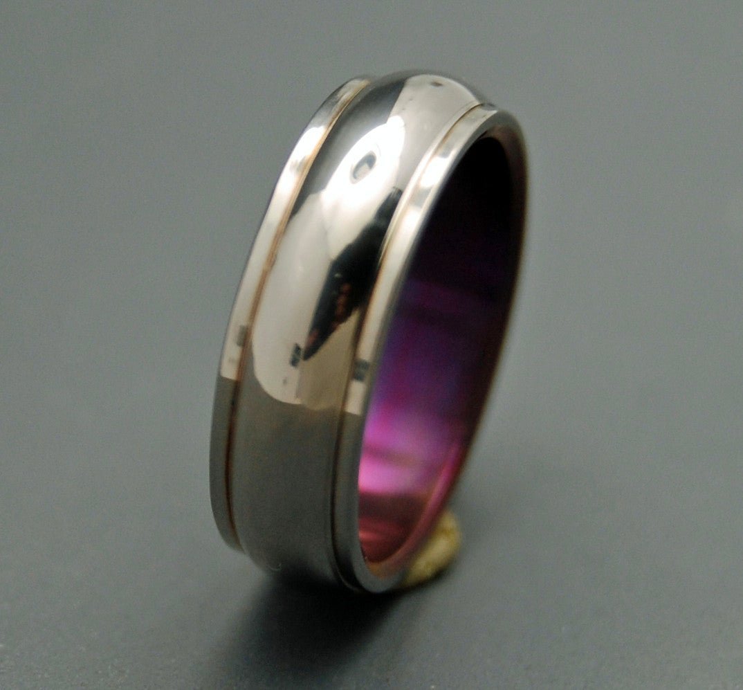 Love's Gift | Men's Purple & Titanium Wedding Ring - Minter and Richter Designs