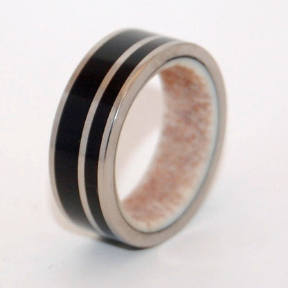 Man Of The Land | Men's Moose Antler, American Bison Horn & Titanium Wedding Ring - Minter and Richter Designs