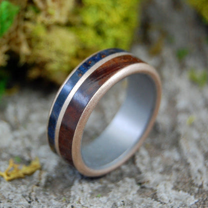 Manzanita Maple Bronze | Men's Manzanita Wood, Maple Wood, Bronze & Titanium Wedding Ring - Minter and Richter Designs