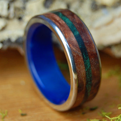 MAPLE & DARK RED OAK | Men's Maple Wood, Oak Wood & Titanium Wedding Ring - Minter and Richter Designs