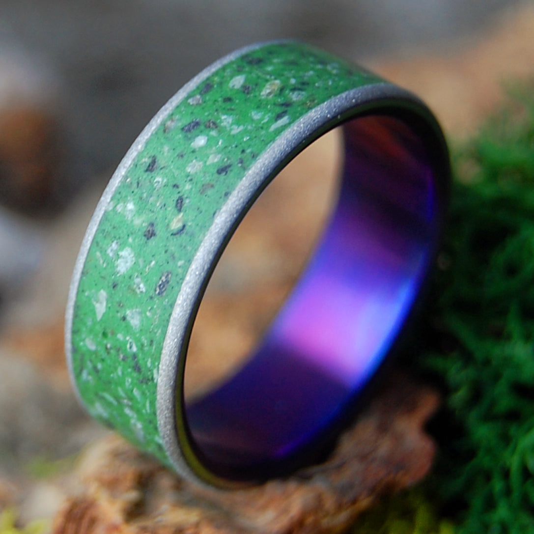 GRANDDADDY PURPLE | Marijuana, Rocks, and Beach Sand Wedding Ring