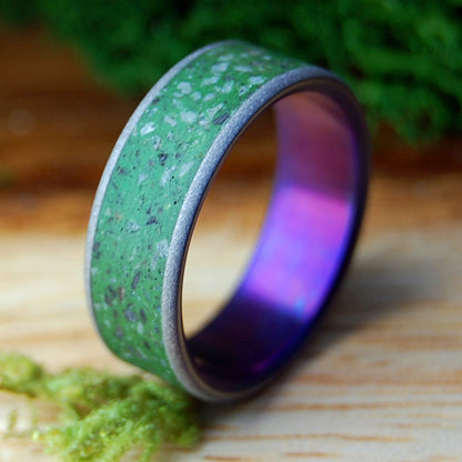 GRANDDADDY PURPLE | Marijuana, Rocks, and Beach Sand Wedding Ring