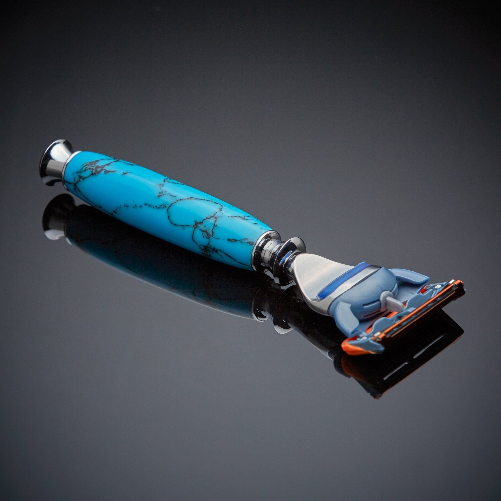 Men's Razor - Wedding Gift - Groomsmen Gift - Fathers Day - Turquoise Razor - Minter and Richter Designs