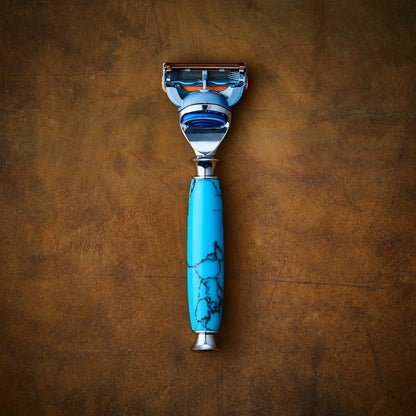 Men's Razor - Wedding Gift - Groomsmen Gift - Fathers Day - Turquoise Razor - Minter and Richter Designs