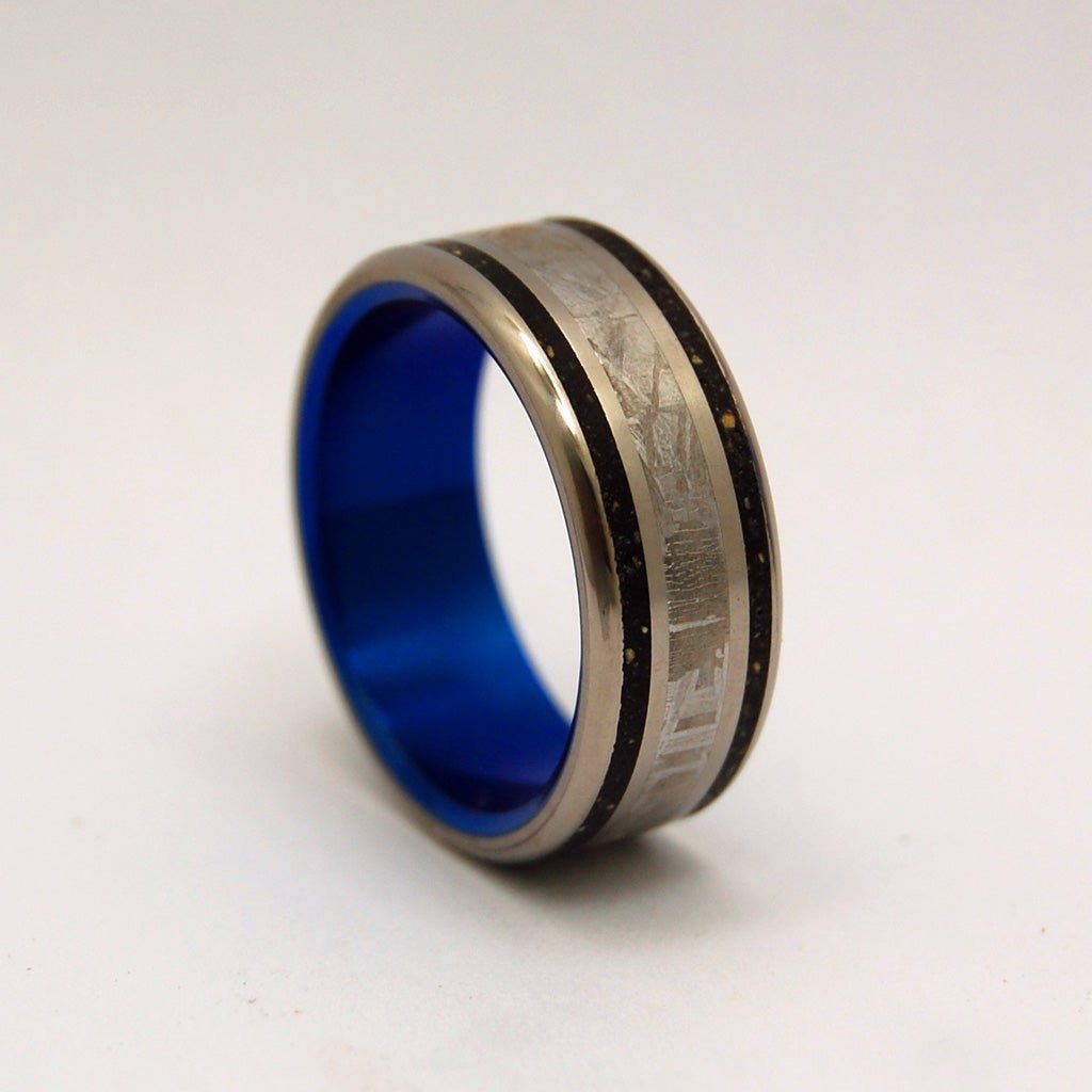 Meteorite Man | Men's Meteorite, Beach Sand & Titanium Wedding Ring - Minter and Richter Designs
