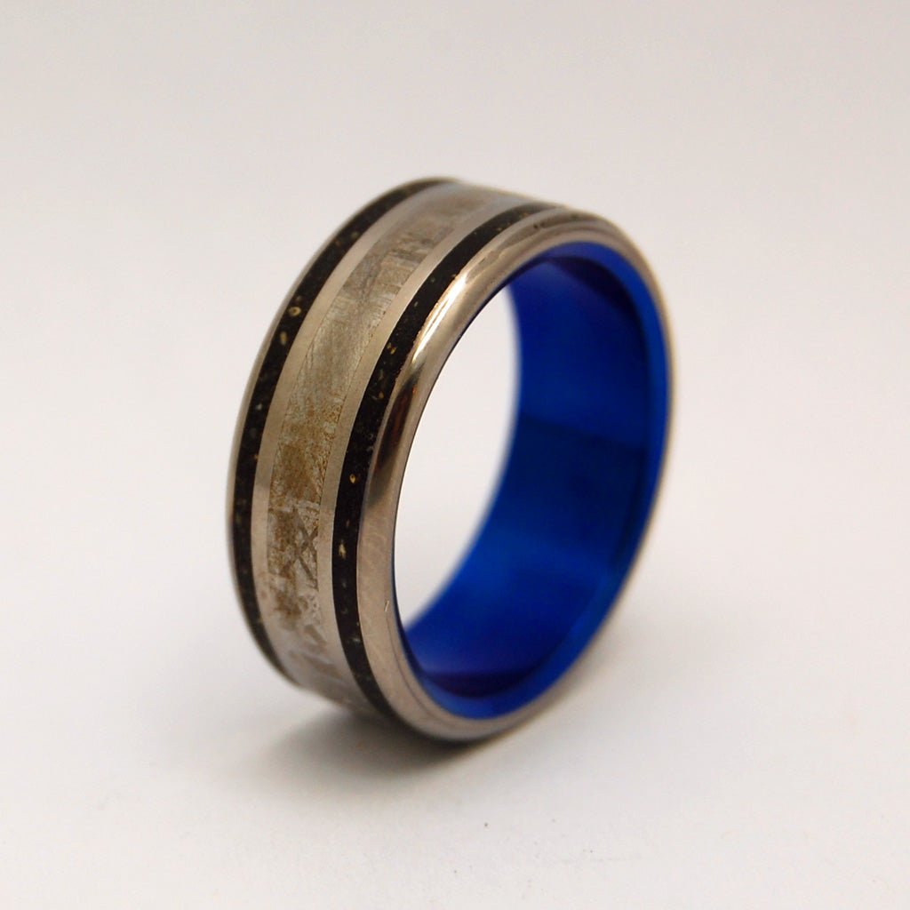 Meteorite Man | Men's Meteorite, Beach Sand & Titanium Wedding Ring - Minter and Richter Designs