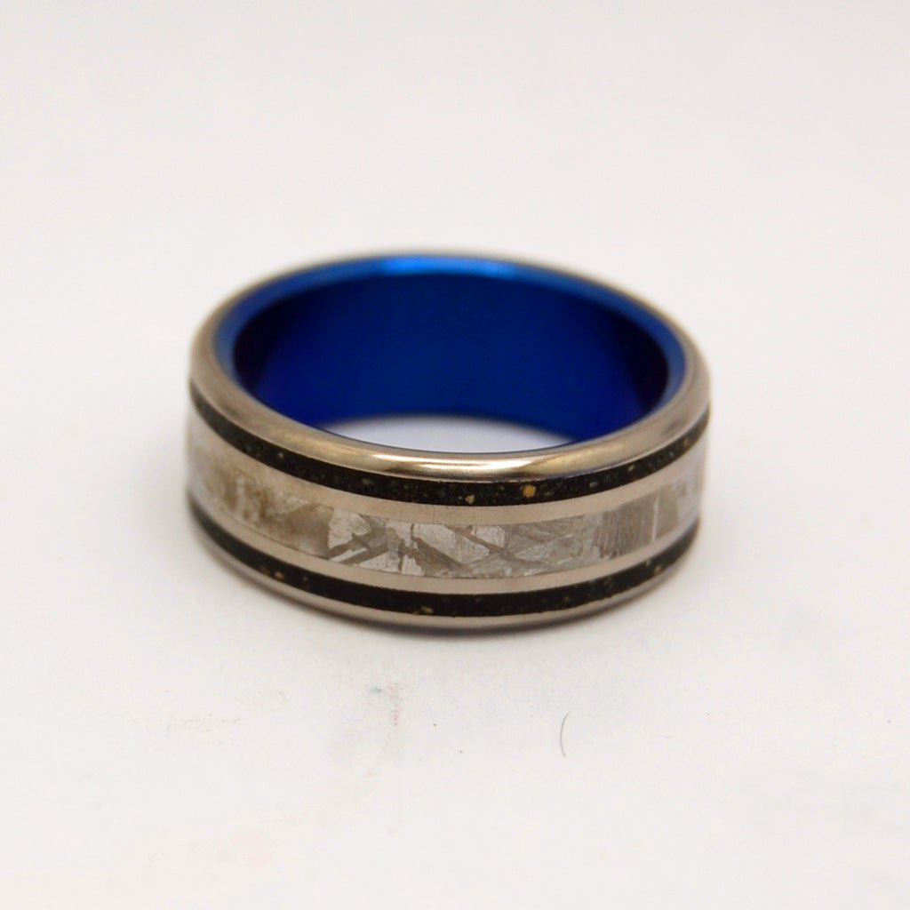 Meteorite Man | Men's Meteorite, Beach Sand & Titanium Wedding Ring - Minter and Richter Designs