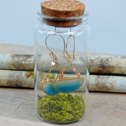 Moodswings EarRing | Handmade Gold Framed EarRing - Minter and Richter Designs