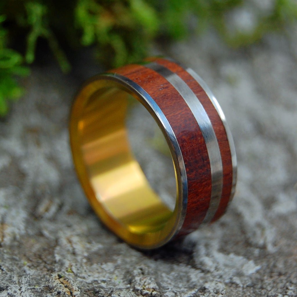 MORNING OF CREATION | Size 7.25 At 7.9mm | Bloodwood | Titanium Wedding Ring | On Sale - Minter and Richter Designs