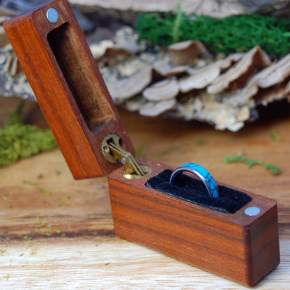 OAK RING BOX | Wedding Ring Box For 1 - Magnet Box Style - Minter and Richter Designs
