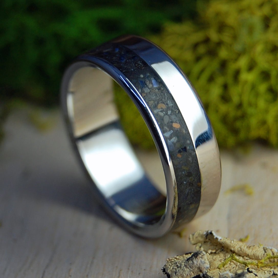 OCEAN BEACH SAN FRANCISCO | Ocean Beach CA Beach Sand & Inox Wedding Ring - Minter and Richter Designs
