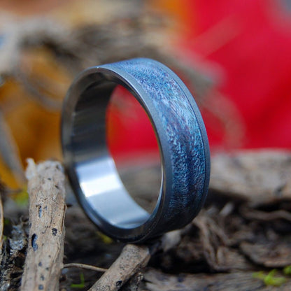 Of Cosmic Proportion | Men's Blue Maple & Titanium Wedding Ring - Minter and Richter Designs