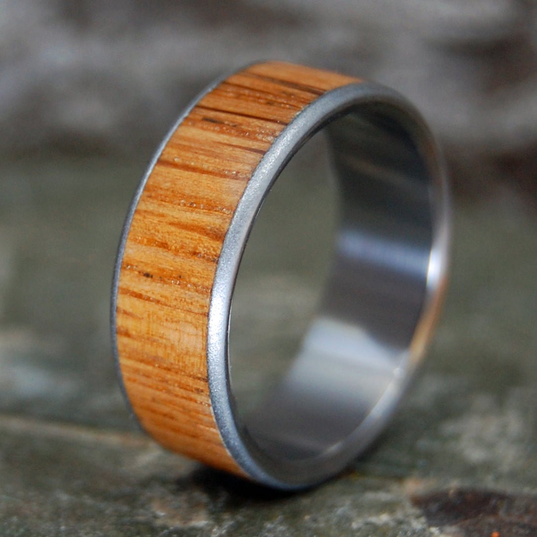 Olive | Men's Olive Wood & Titanium Wedding Ring - Minter and Richter Designs