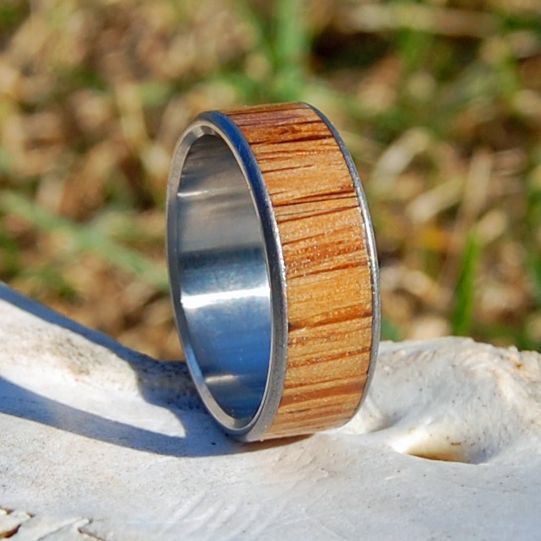 Olive | Men's Olive Wood & Titanium Wedding Ring - Minter and Richter Designs