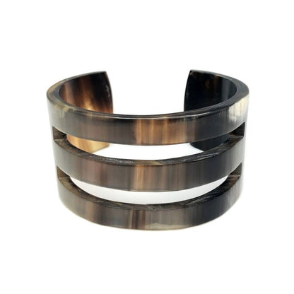 Omala Polished Horn Two Slits Cuff | Horn Bracelet - Minter and Richter Designs