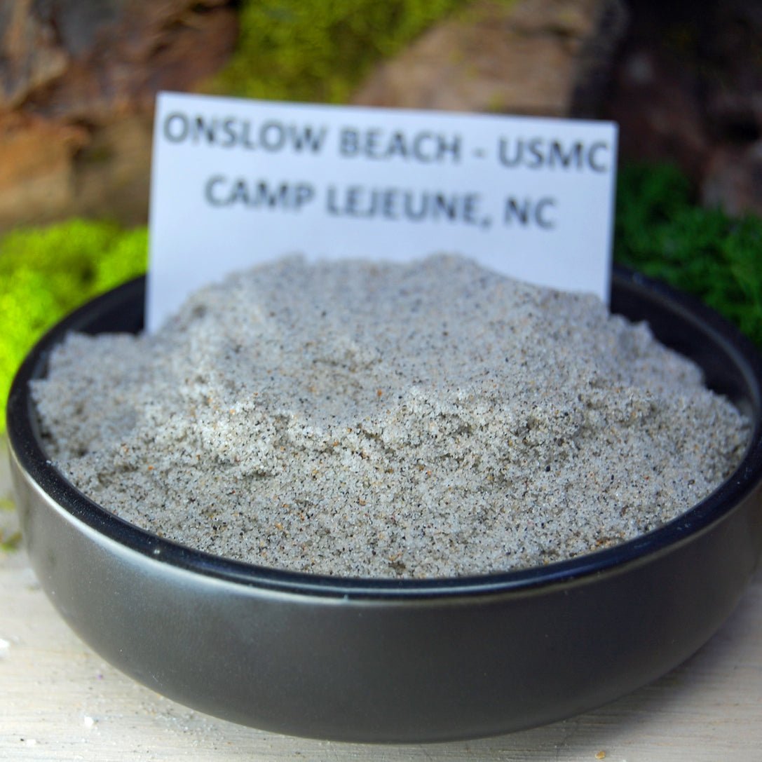 ONSLOW BEACH CAMP LEJEUNE | Onslow Beach NC Sand - Unique Wedding Ring - Minter and Richter Designs