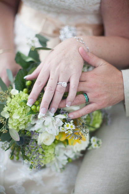 ONYX CHRYSOCOLLA | Men's Onyx Stone, Chrysocolla Stone & Titanium Wedding Ring - Minter and Richter Designs