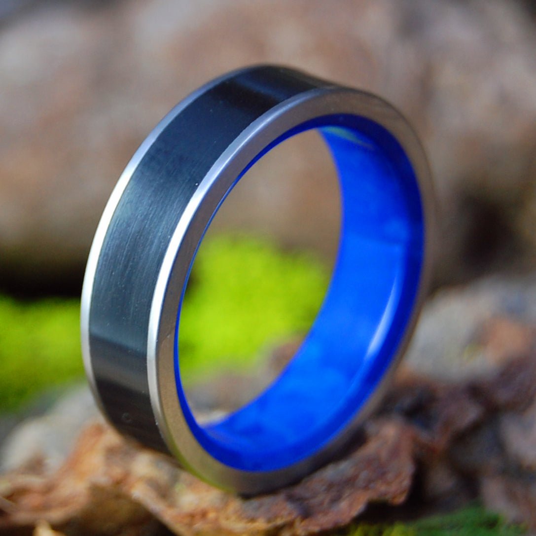 Onyx Sodalite | Men's Onyx, Sodalite & Titanium Wedding Ring - Minter and Richter Designs