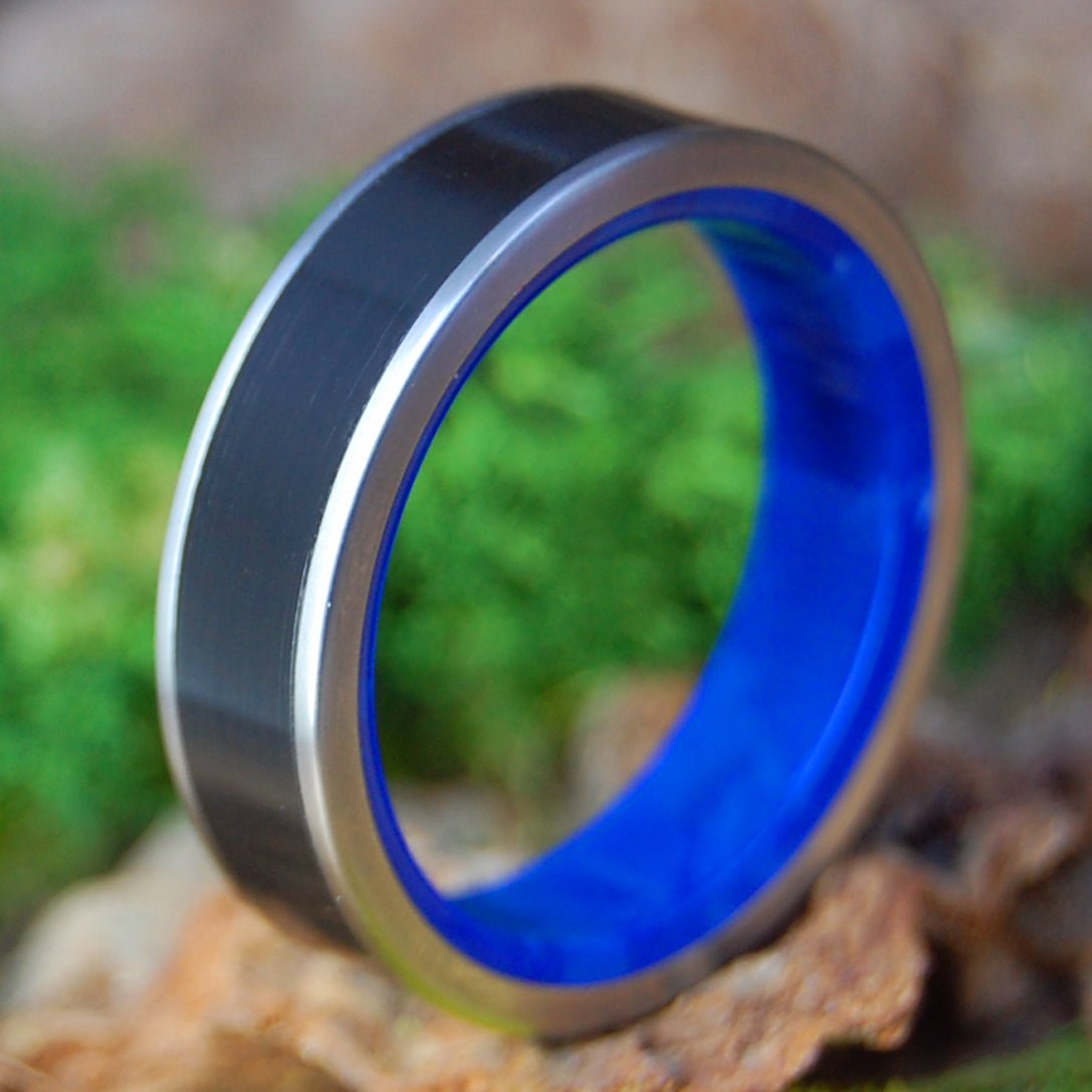 Onyx Sodalite | Men's Onyx, Sodalite & Titanium Wedding Ring - Minter and Richter Designs