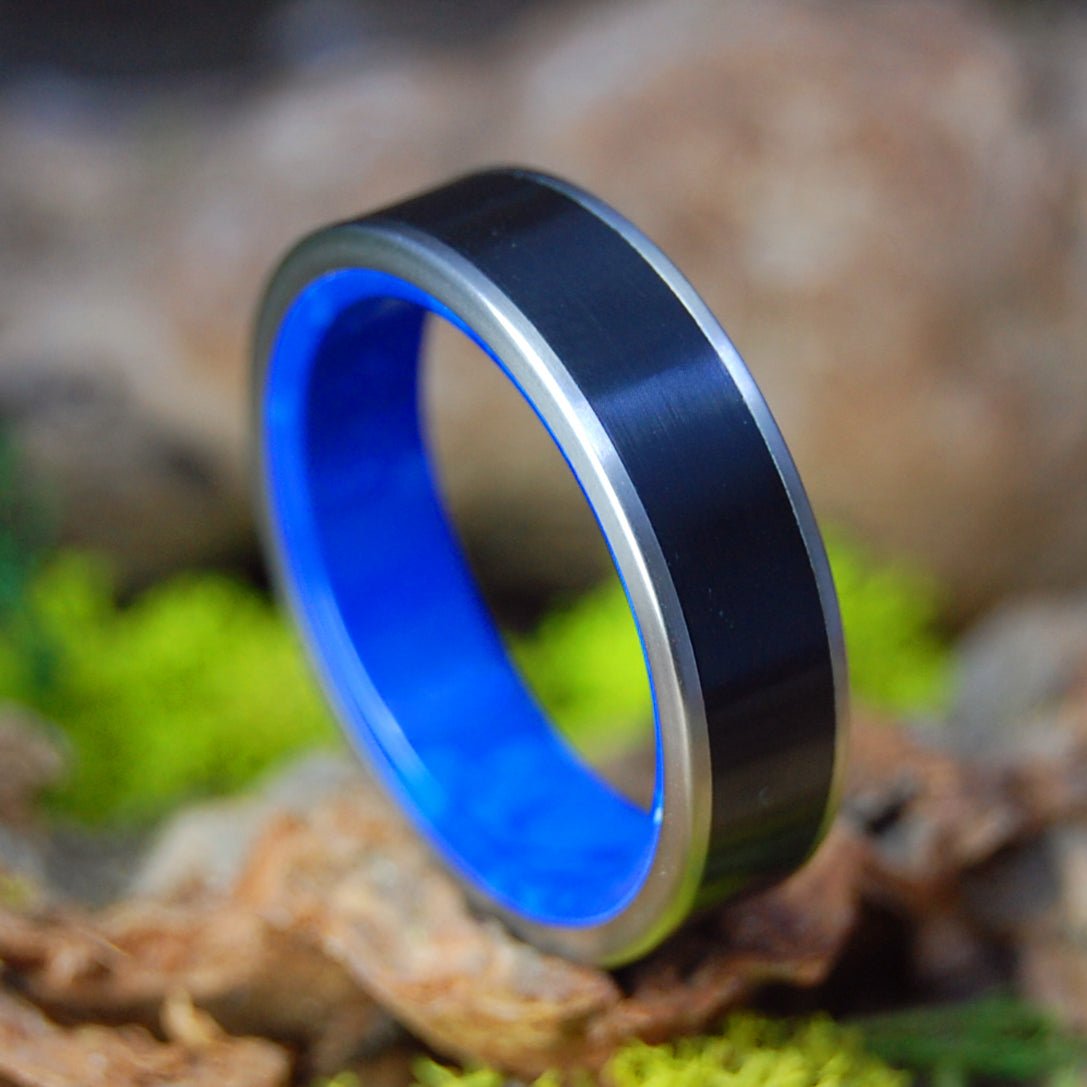 Onyx Sodalite | Men's Onyx, Sodalite & Titanium Wedding Ring - Minter and Richter Designs