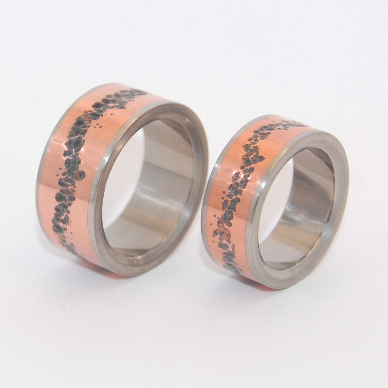 Our Path Together | Copper & Titanium Wedding Ring Set - Copper Ring - Minter and Richter Designs