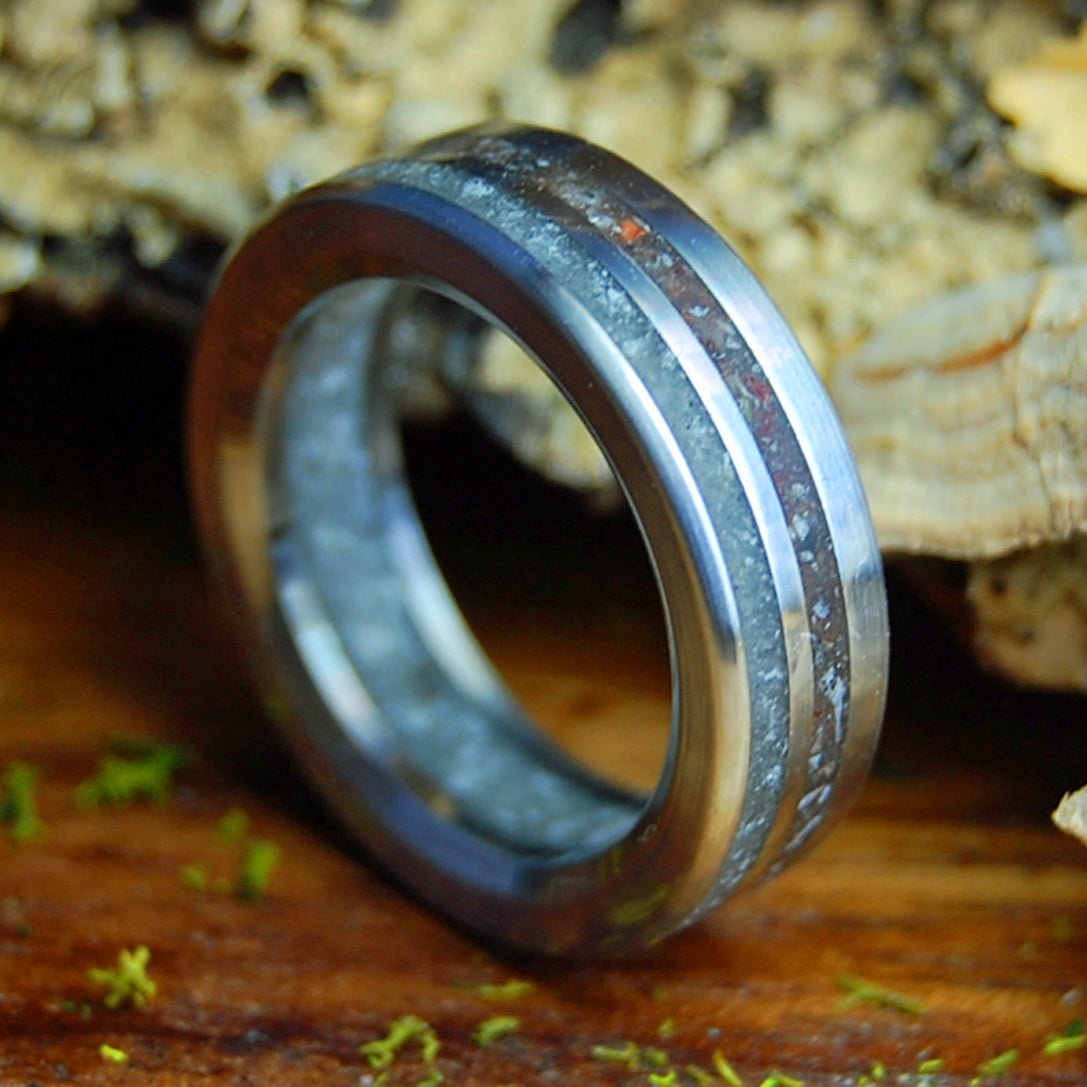 OUR WHOLE LIVES I | Men's Beryl NH Stones, Lake Superior Stones, Quartz & Titanium Wedding Ring - Minter and Richter Designs