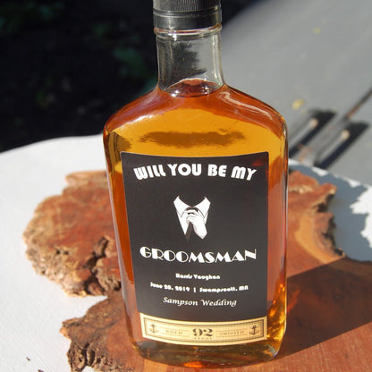 Personalized Booze Label - Groomsmen Gift - Minter and Richter Designs