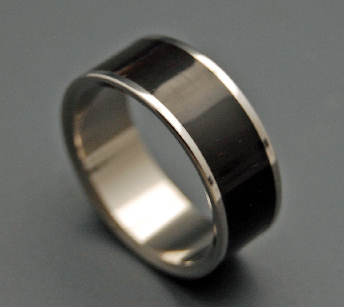 Poe | Men's Water Buffalo Horn, Antler & Titanium Wedding Ring - Minter and Richter Designs