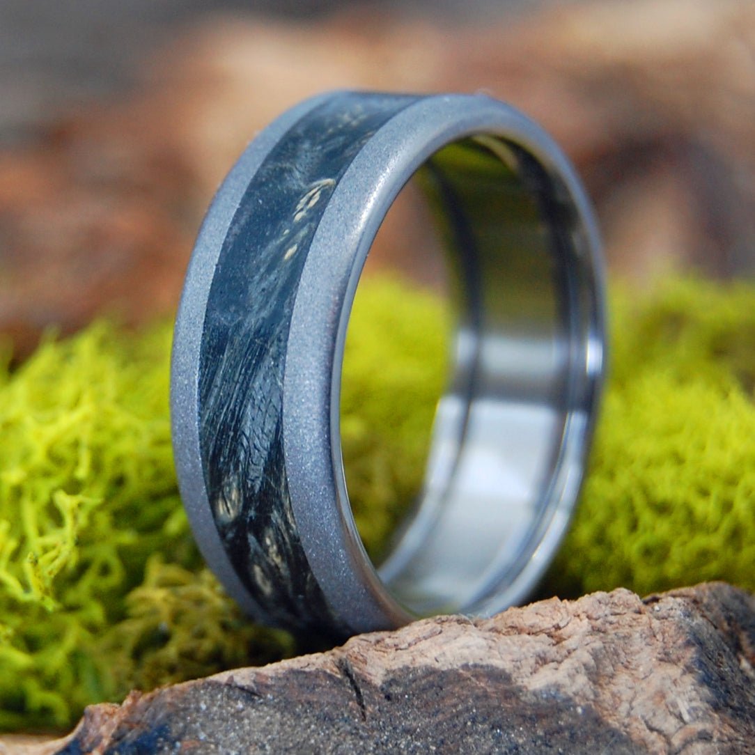 Pop - A - Top Wedding Ring | Black Box Elder Wood With Beer Bottle Opening Interior - Men's Ring - Minter and Richter Designs