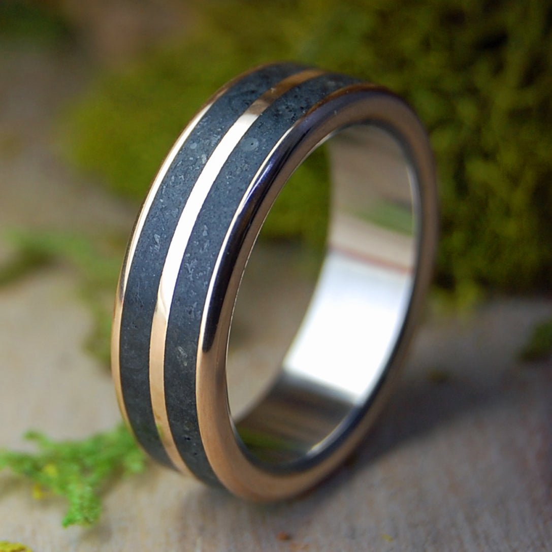 Promise in The Azores | Men's Azores Lava & Bronze Wedding Ring - Minter and Richter Designs