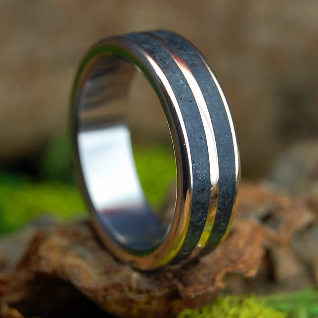 Promise in The Azores | Men's Azores Lava & Bronze Wedding Ring - Minter and Richter Designs