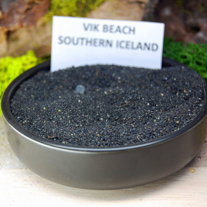 Purple Heart at Vik Beach Iceland | Beach Sand & Purple Marbled Opalescent Titanium Wedding Ring - Minter and Richter Designs