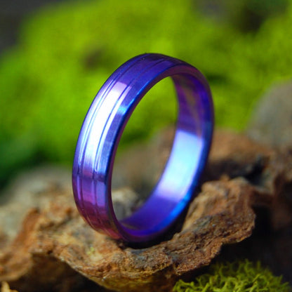 Purple | Size 5 At 4.8mm | Titanium Wedding Ring | On Sale - Minter and Richter Designs