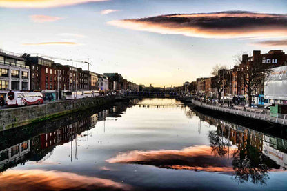 River Liffey Dublin Ireland | Men's and women's Dublin Ireland Sand & Titanium Wedding Ring - Minter and Richter Designs