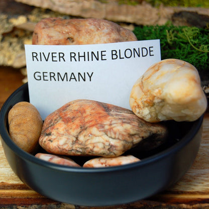 RIVER RHINE GERMANY | River Rhine German Stones & Titanium Wedding Ring - Minter and Richter Designs