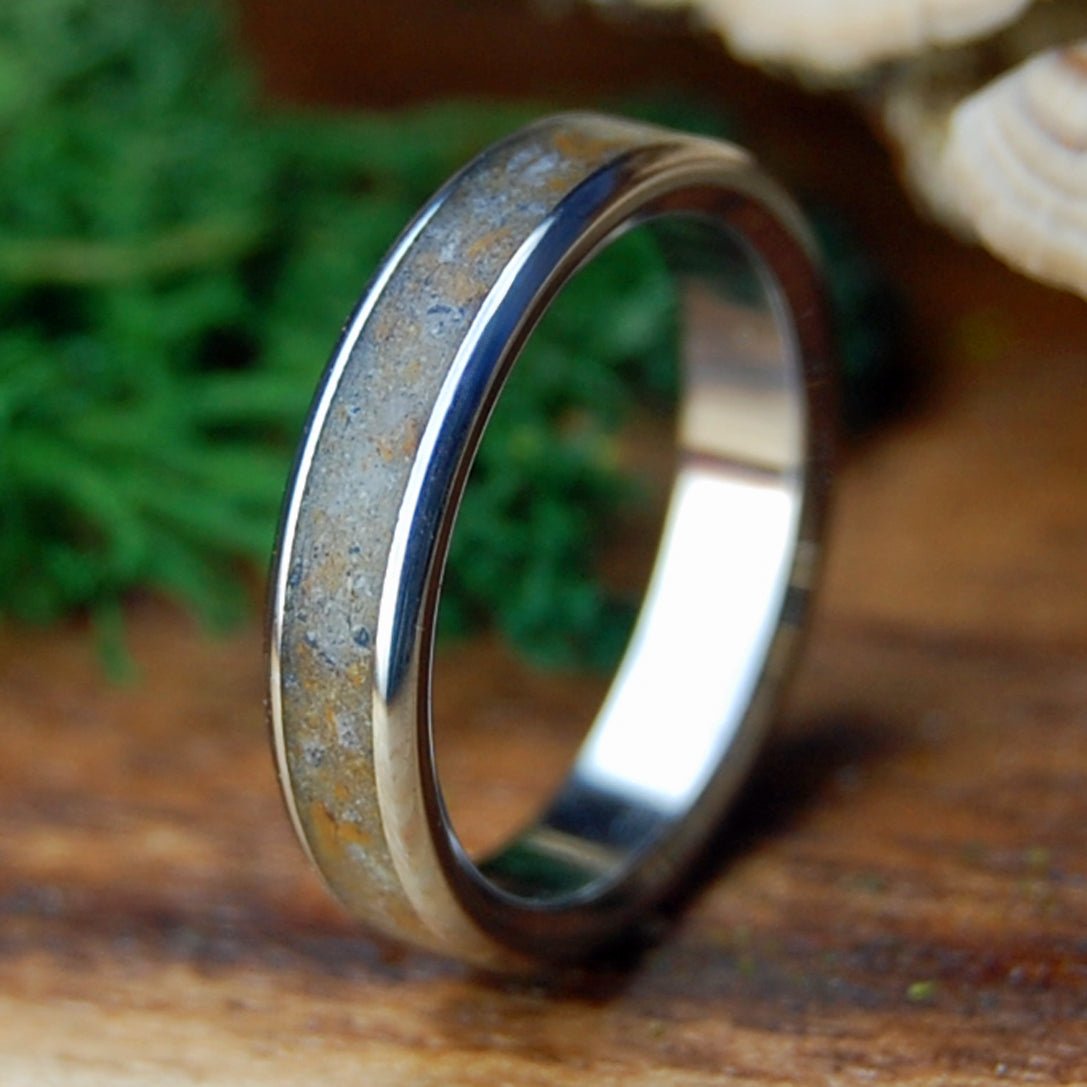 RIVER RHINE GERMANY | River Rhine German Stones & Titanium Wedding Ring - Minter and Richter Designs