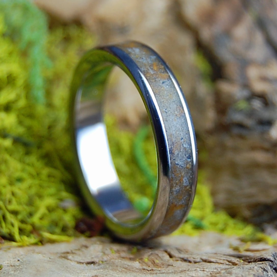 RIVER RHINE GERMANY | River Rhine German Stones & Titanium Wedding Ring - Minter and Richter Designs