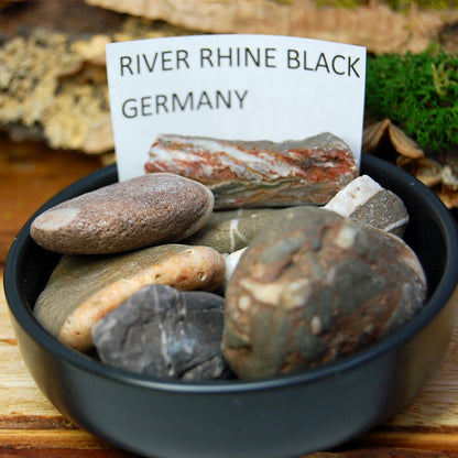 RIVER RHINE GERMANY | River Rhine German Stones & Titanium Wedding Ring - Minter and Richter Designs