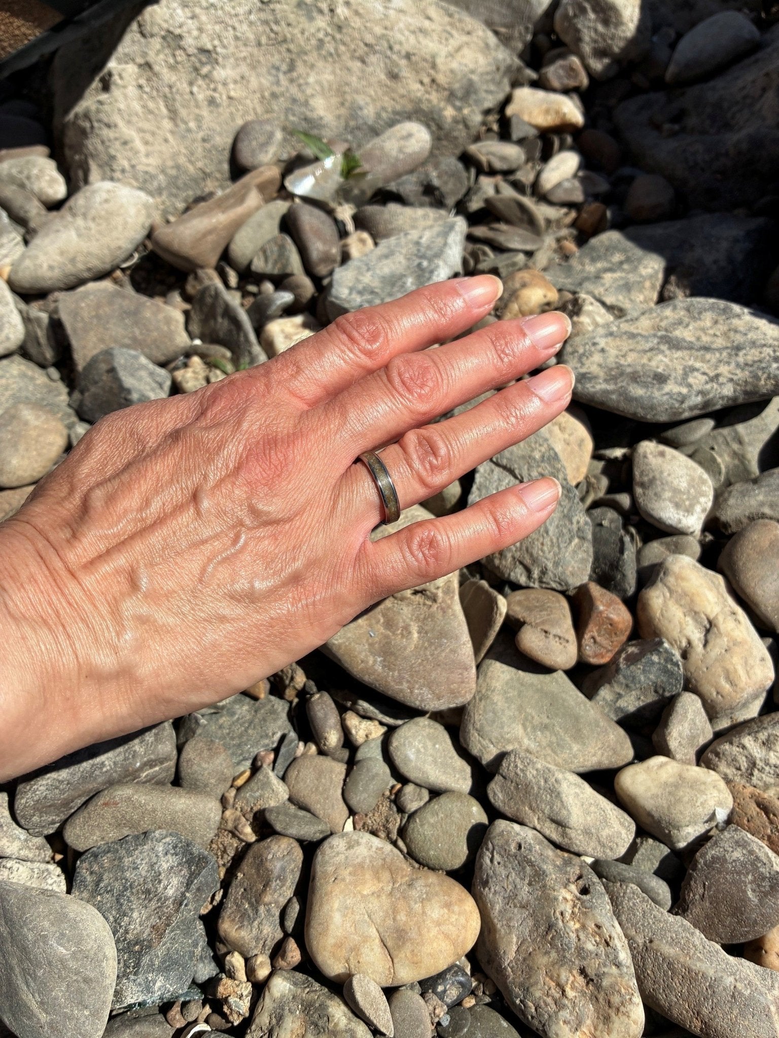RIVER RHINE GERMANY | River Rhine German Stones & Titanium Wedding Ring - Minter and Richter Designs
