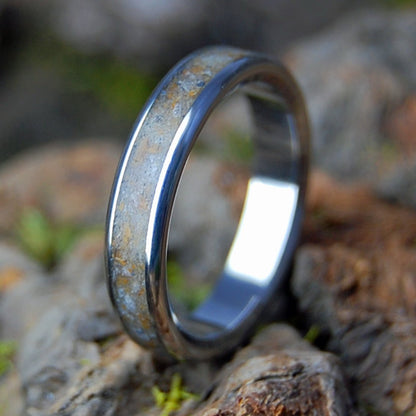 RIVER RHINE GERMANY | River Rhine German Stones & Titanium Wedding Ring - Minter and Richter Designs